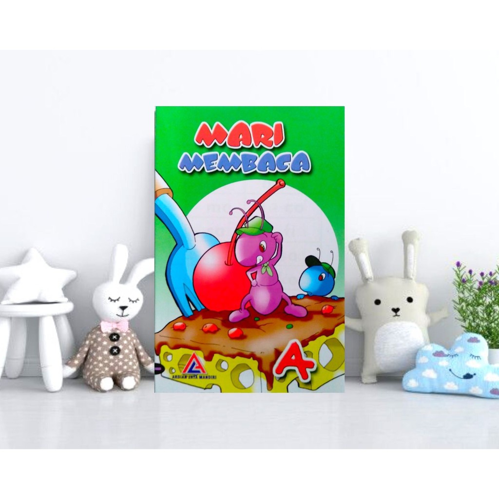 Buku Belajar Membaca A-I-U-E-O / Buku Anak Mengenal Huruf A-I-U-E-O