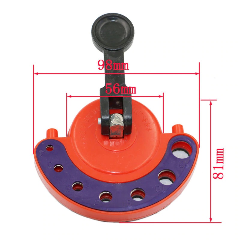 Alat Bantu Bor Kaca Glass Hole Drill Guide Locator Positioner 4-12mm - AI810 - Orange