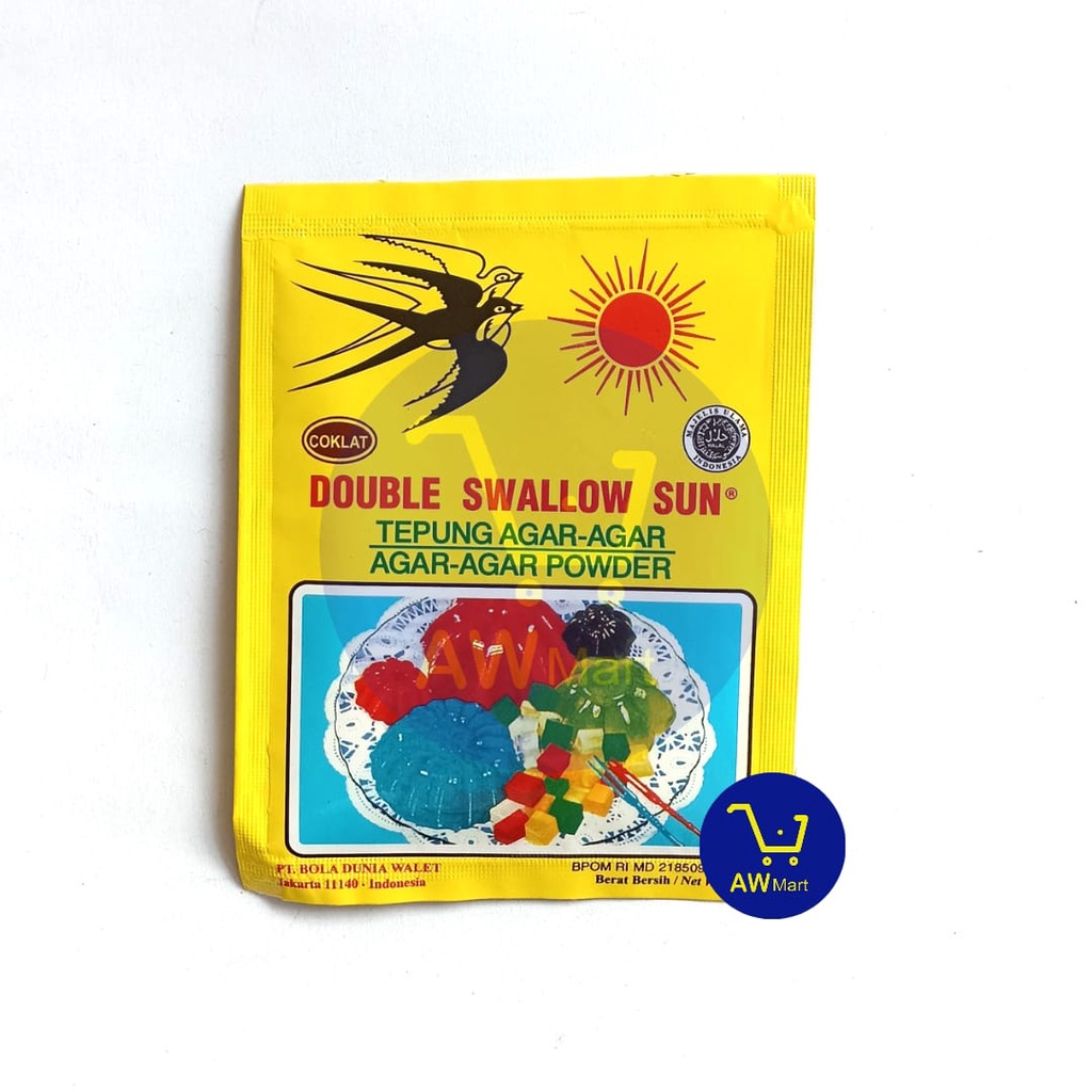 AGAR AGAR SWALLOW 7 GRAM - ALL VARIAN - PUTIH, HIJAU, MERAH