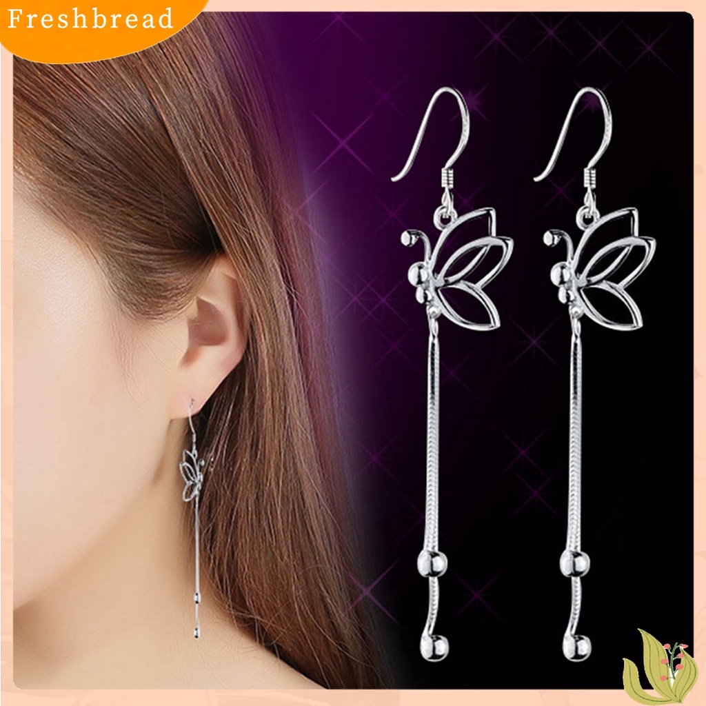 【Fresh】❀Women's Elegant Butterfly Dangle Long Chain Line Hook Earrings Jewelry Gift