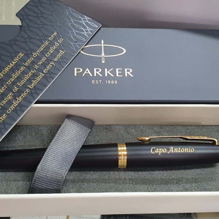 

PS-Pen Parker Urban Matte Black GT RB HD TB Roller Ball Klip Emas