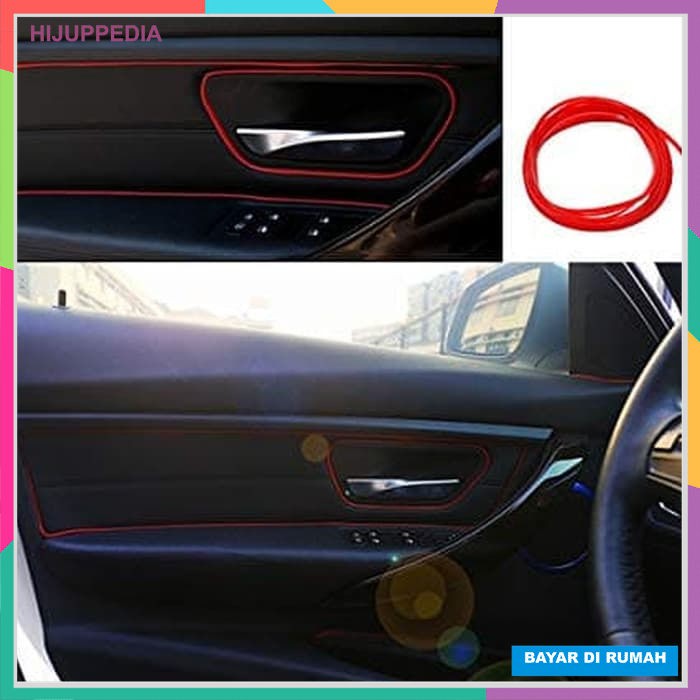 Trim Strip Celah Interior Dekorasi Car Gap Colour Debu Mobil 5 Meter