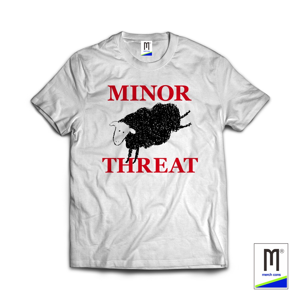 tshirt band MINOR THREAT putih kaos band kaos murah