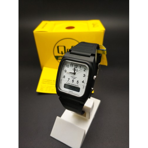 Q&Q QQ QnQ Analog Digital Jam Tangan Original GZ04J003Y Black