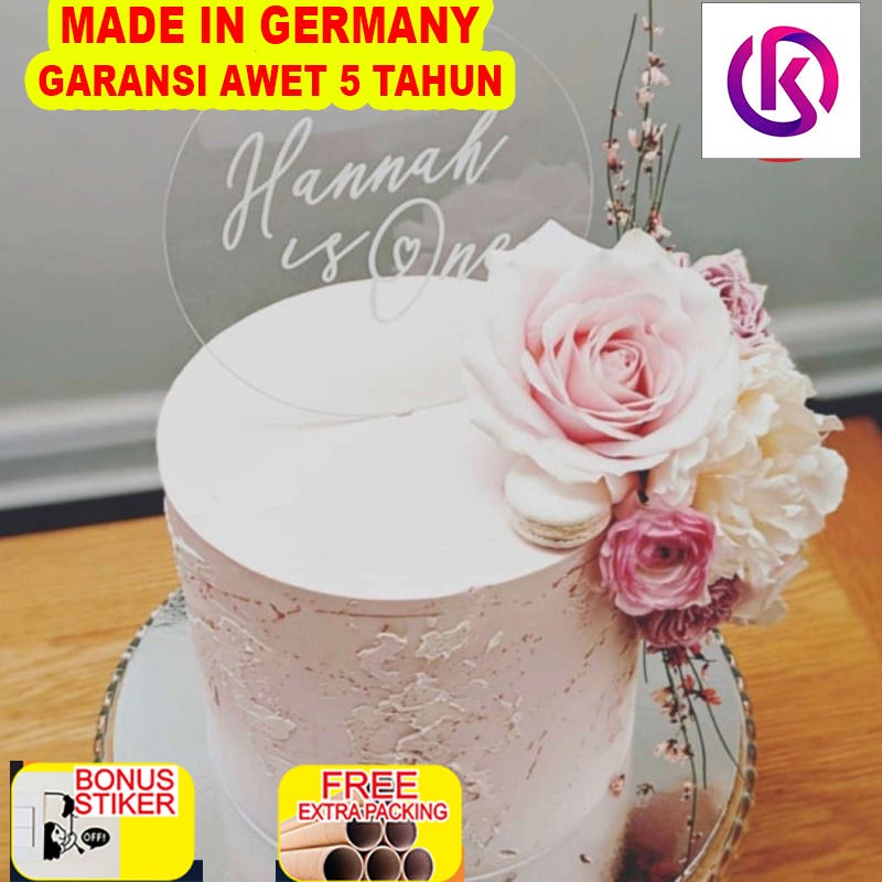 

Murah Custom Cake Topper Akrilik Bening Bulat Hiasan Kue Akrilik Tulisan Kue - 10cm