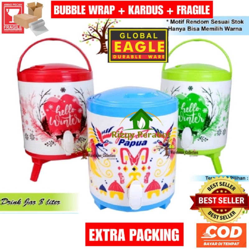 Drink Jar 8 Liter global eagle / Termos Air Minum / Tempat Air minum Global Eagle