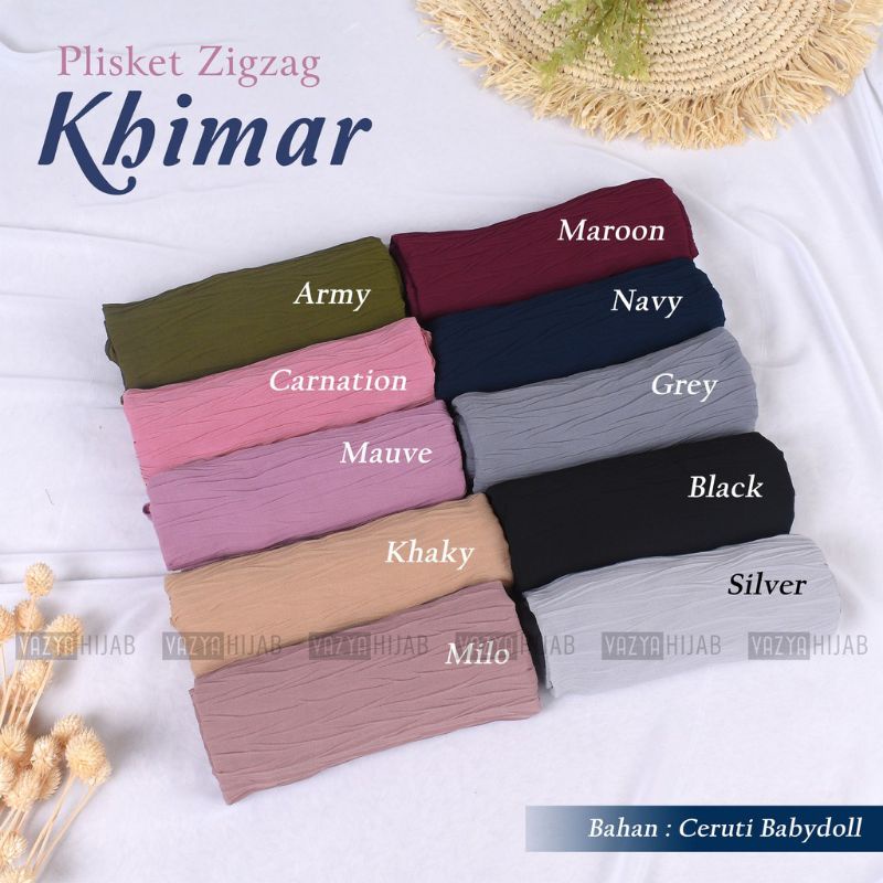 Khimar Plisket Zigzag