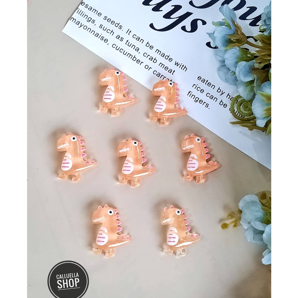 RESIN CLAY TEMPEL MIX MOTIF DAN WARNA MANIK PAREL CINCIN | BAHAN CRAFT CLAY GELANG BROS KALUNG STRAP MASK MASKER PAREL MANIK CRAFT KERAJINAN LUMAJANG FASHION-Dino bning oren 1bj