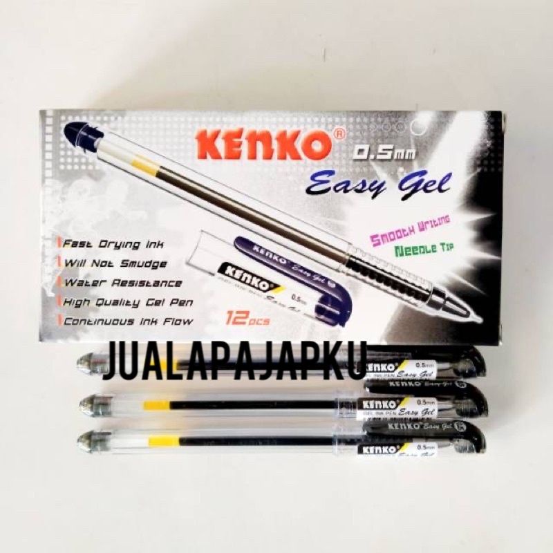 

Pena Easy Gel Kenko/Squeezy gel 0,5mm/Davis Jumbo Gel isi 12/Squeezy BallPen Click isi 12