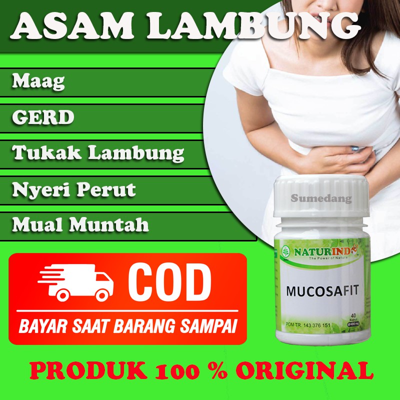 MUCOSAFIT obat herbal asam lambung kronis ampuh mengobati maag maagh gerd anxiety nyeri perut melapisi dinding lambung mual muntah sakit perut kiri kembung begah sendawa dan pencernan isi 40 kapsul-2
