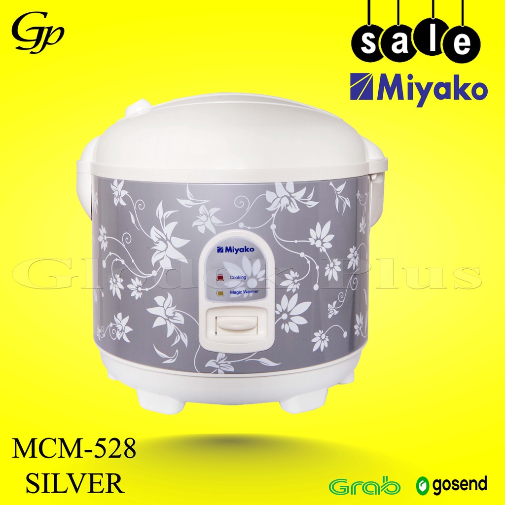 Miyako Rice Cooker MCM-528 1.8 Liter l Magic Com MCM528 1,8 - Abu-abu