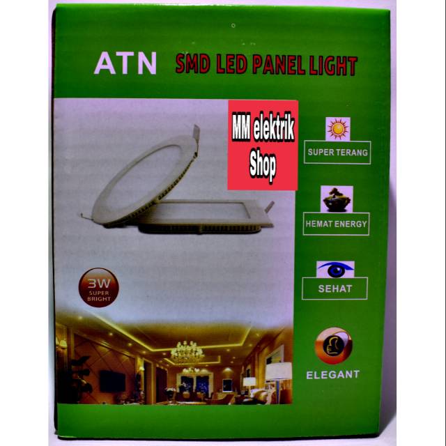 ATN Lampu Panel Led Inbow Ib Outbow Ob  Bulat Kotak ATN Smd Led Panel Light Super Bright Best Seller ATN