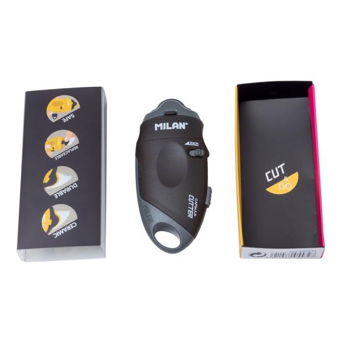 

✨BISA COD✨ Milan Cutter Capsule Ceramic Blade (1 Pcs) #60051 - Black