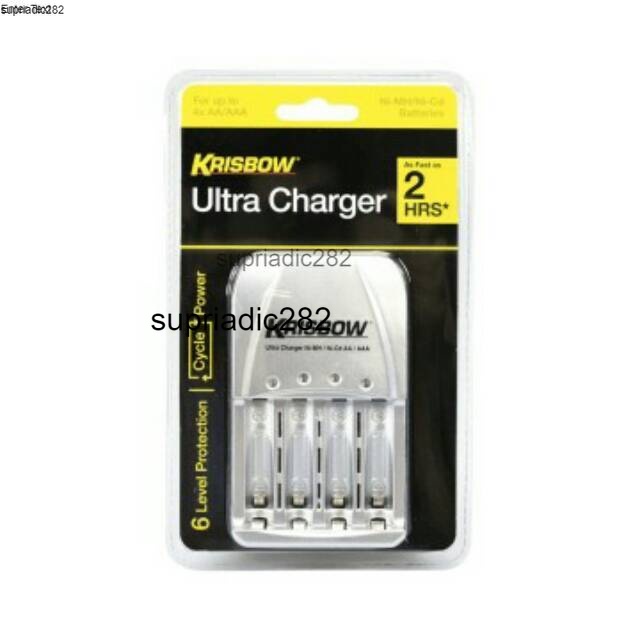 Krisbow Charger Baterai Ni-Mh Ni-Cd 4xaa Aaa - Casan Batre