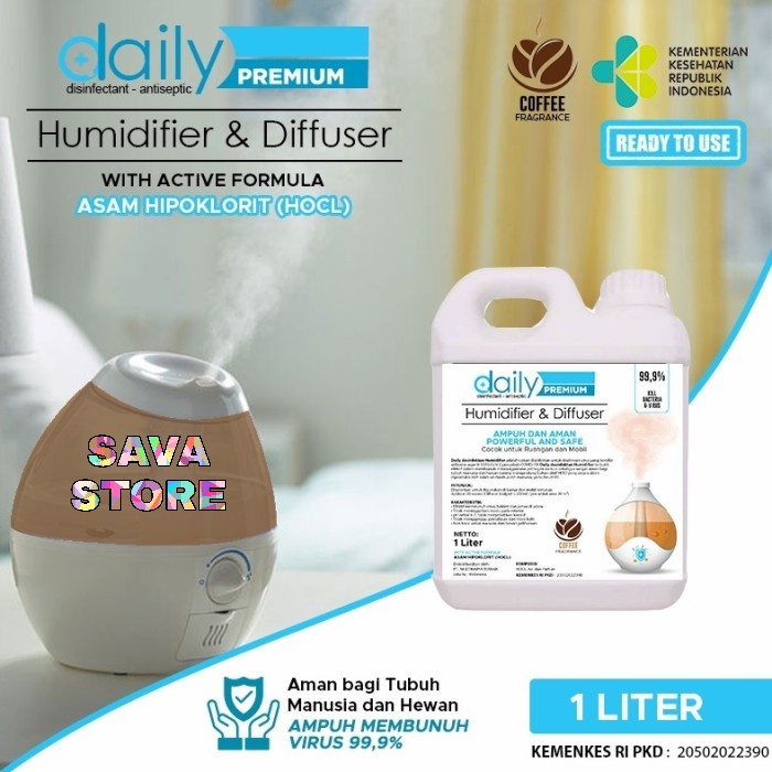 DESINFEKTAN DAILY DISINFEKTAN 1 LITER KHUSUS HUMIDIFIER &amp; DIFFUSER ANTIBACTERIAL VIRUS