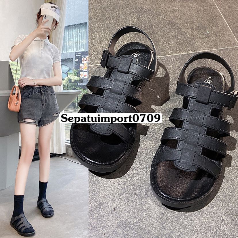 Sandal Tali Jelly ATHENA import 2118 - A1 / Sandal Wanita Terbaru /Sendal Selop Wedges Jelly HYS NEW 2201/Sendal Karet Korea Kekinian