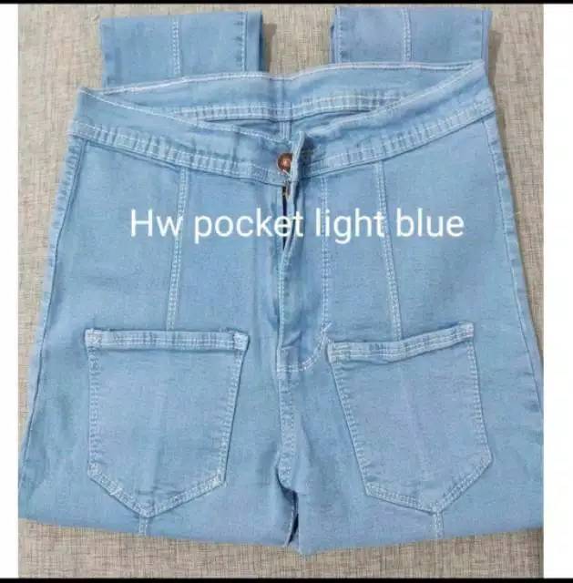 Celana Jeans Wanita Highwaist Front Pocket