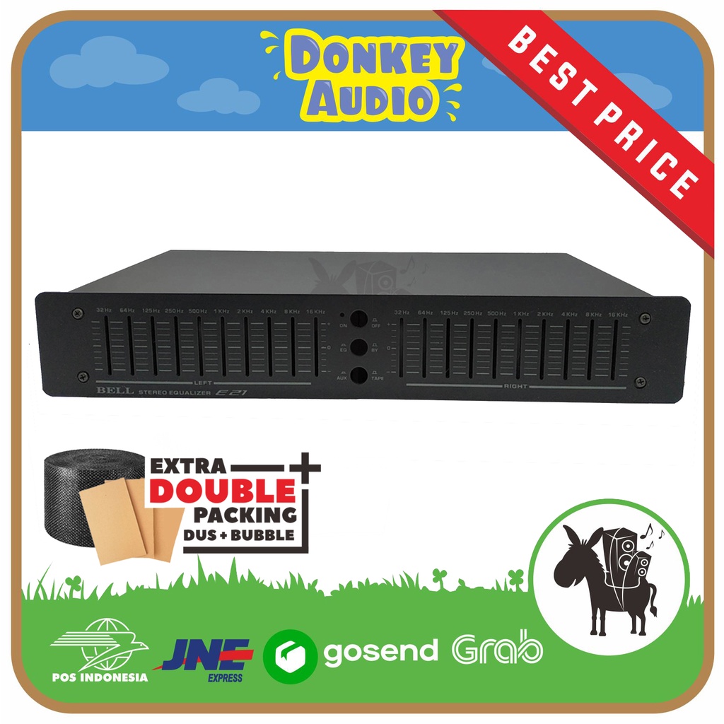 BOX POWER AMPLIFIER E21 E 21 E-21 AMPLIFIER TONE CONTROL EQUALIZER BELL