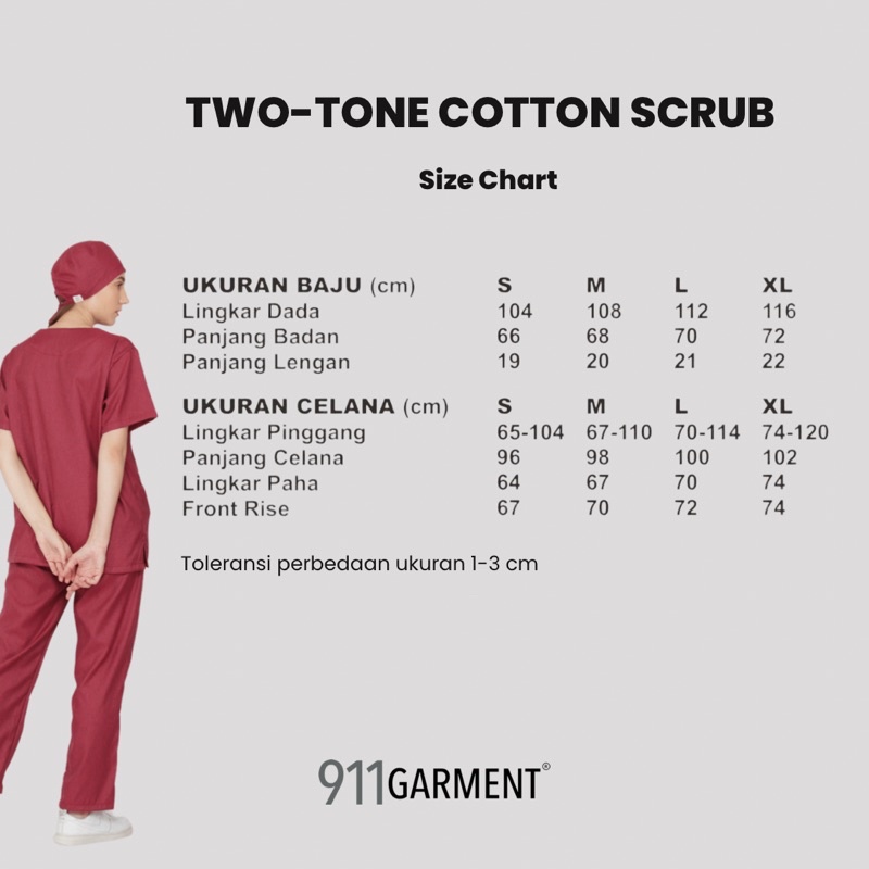 [Two tone/ Denim Edition] SET Scrub Dokter/Baju Jaga Dokter/ Baju OK/ Baju Perawat/ Baju Jaga