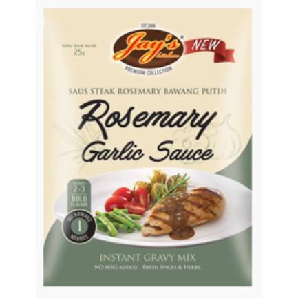 

JAY'S ROSEMARY GARLIC SAUCE 25 GR saus rosemari bawang putih