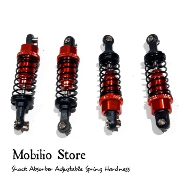 

Terbaru Upgrade Part - Shock Absorber Adjustable Spring Hardness MN WPL - Red Mobilio shopee