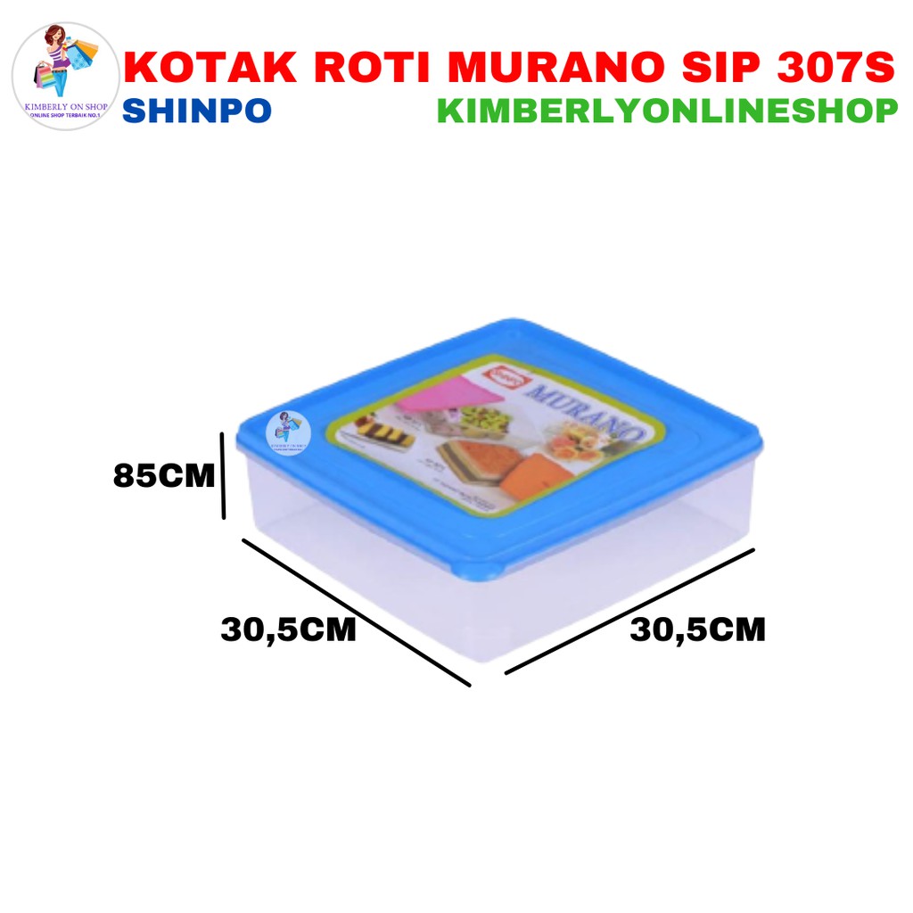 Tempat roti/Kotak kue lapis Murano Shinpo 307S