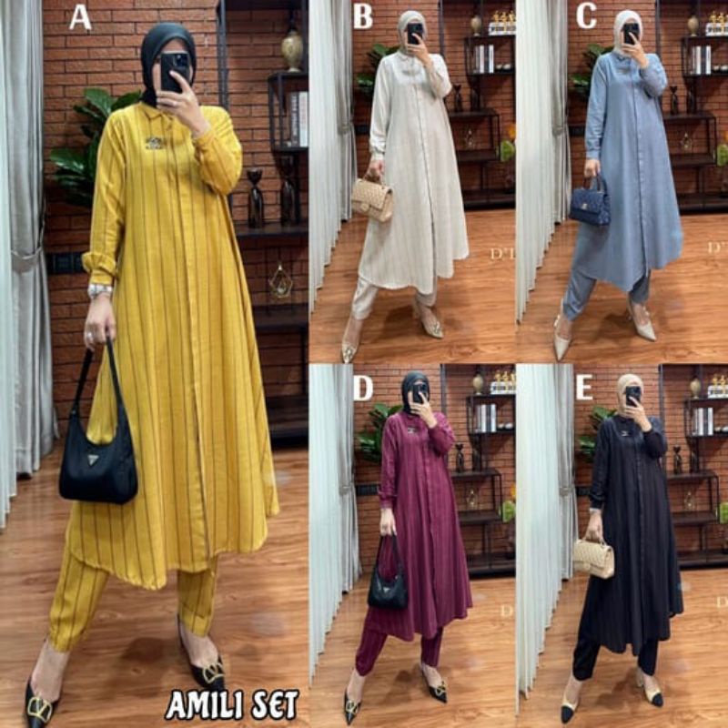 Amili set By D'lovera~ tunik set murah