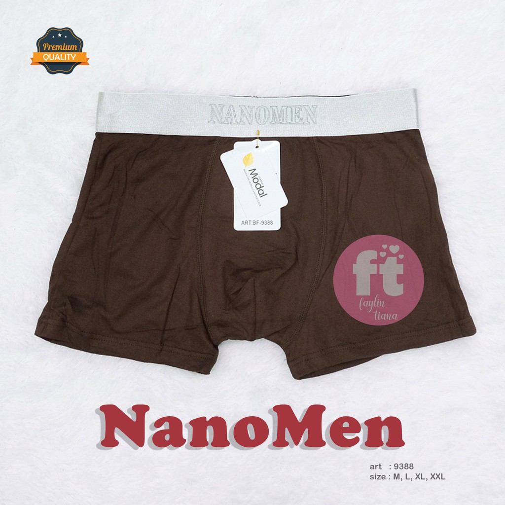 NANOMEN | Celana Dalam Boxer Pria / Celana Dalam Segi4 Pria / art NM 9388