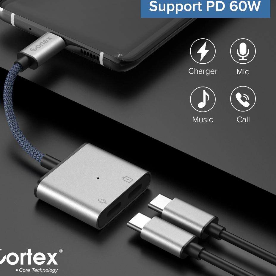 Import Terbaik Cortex Adapter Splitter 2 in 1 60W Tipe c