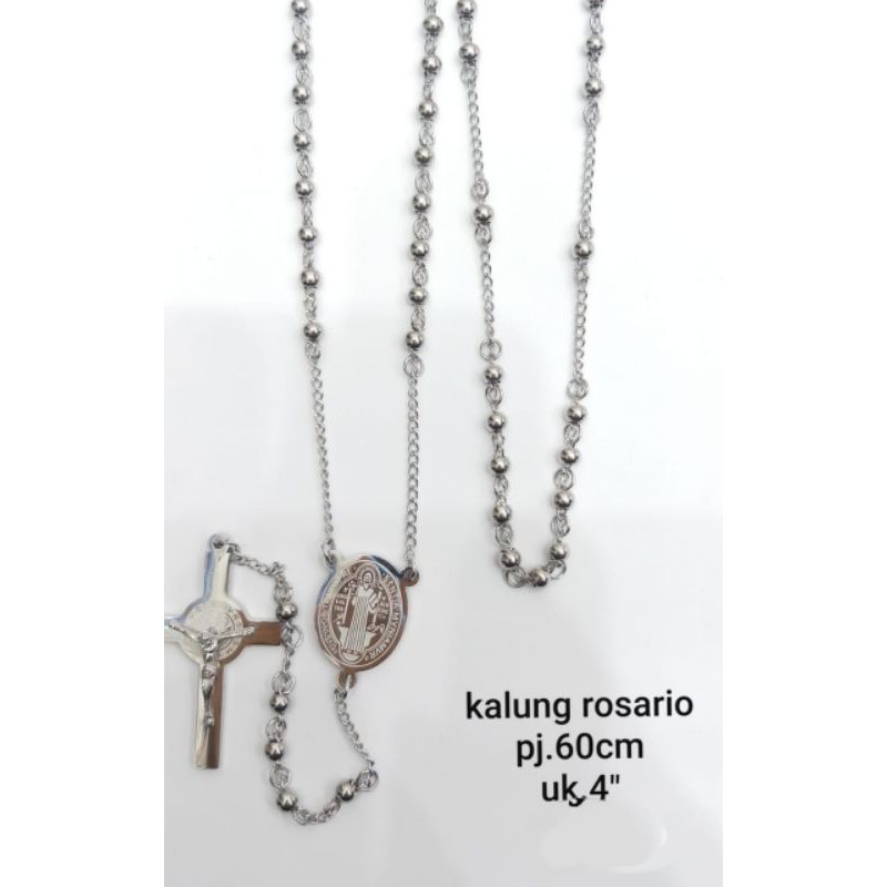 Kalung Rosario Silver Titanium30