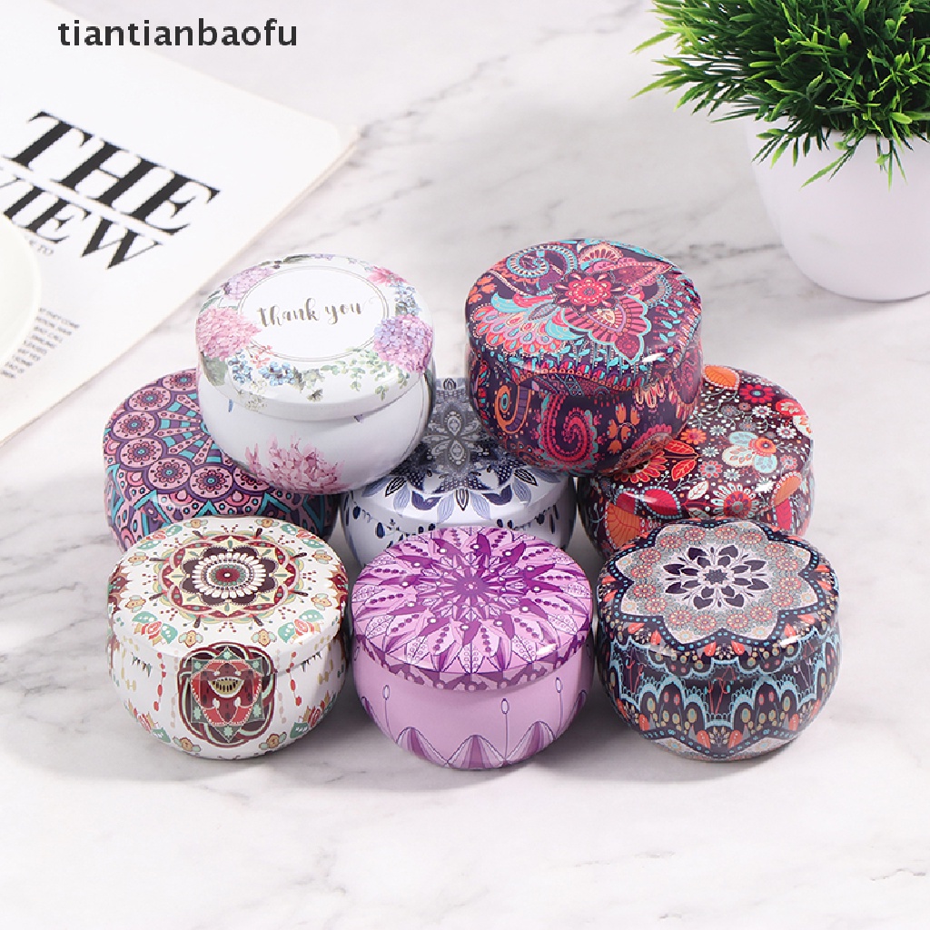 [tiantianbaofu] 2.2OZ Personality Candy Box Drum-shaped Cookie Box Party Supply Tea Pot Tin Box Boutique