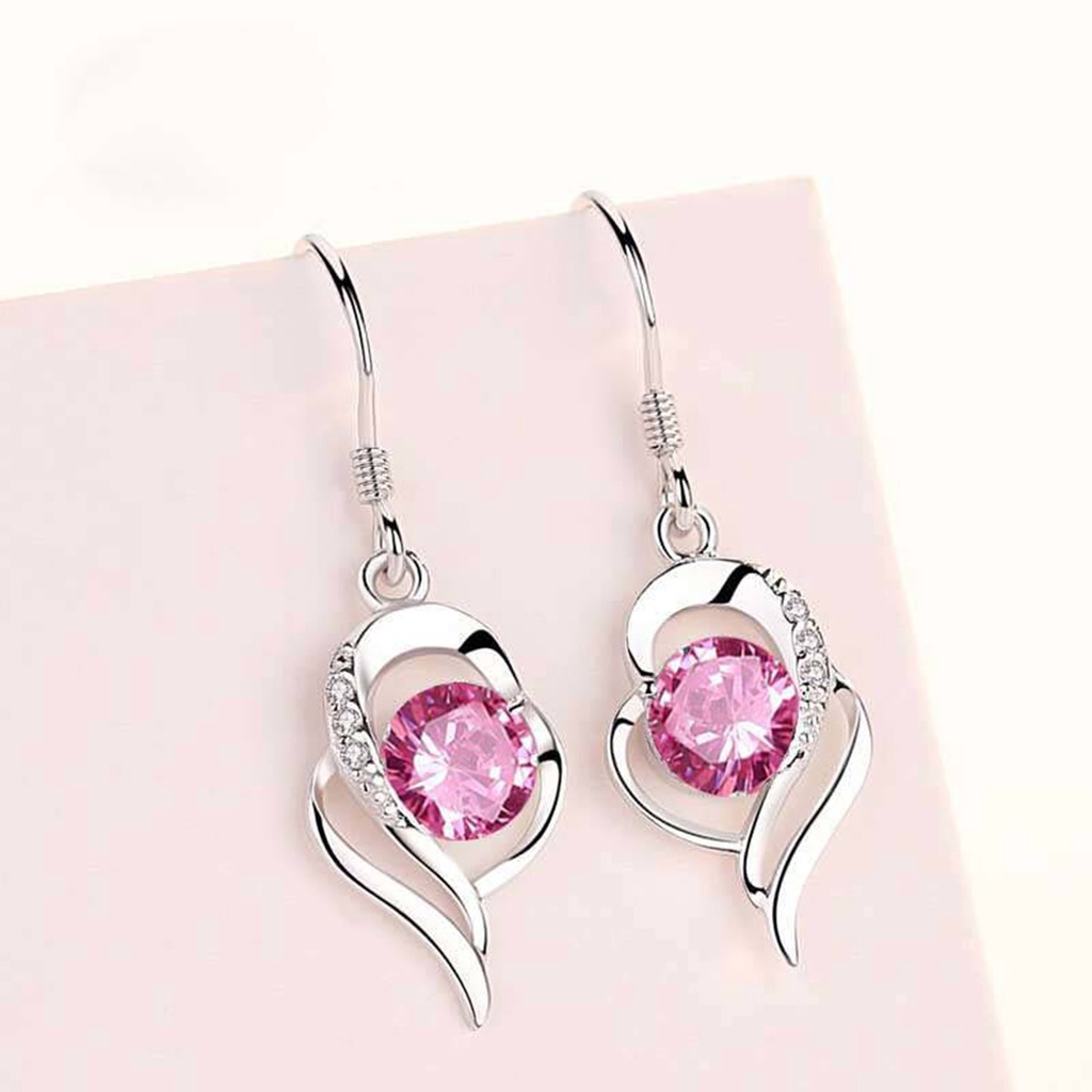 Hu Hu Hu Hu Hu Alat Bantu Pasang Kacamata♡ 1 Pasang Anting Kait Bentuk Hati Model Hollow Out Tahan Lama Untuk Pernikahan
