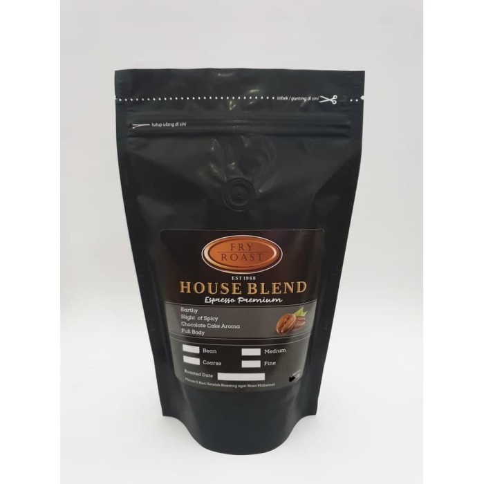 

DISKON - (BISA COD) KOPI HOUSE BLEND ESPRESSO PREMIUM 500 GRAM BIJI DAN BUBUK - BIJI