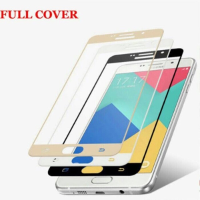 Tempered glass samsung A8 2018 screen guard full cover anti gores kaca