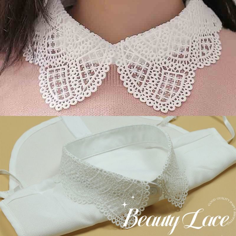 Renda kerah Jahit, Bordir Kerah, Aplikasi Renda, Aplikasi Kerah Baju Dijahit