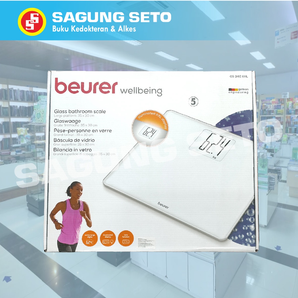 TIMBANGAN BEURER GS 340 XXL GLASS BATHROOM SCALE