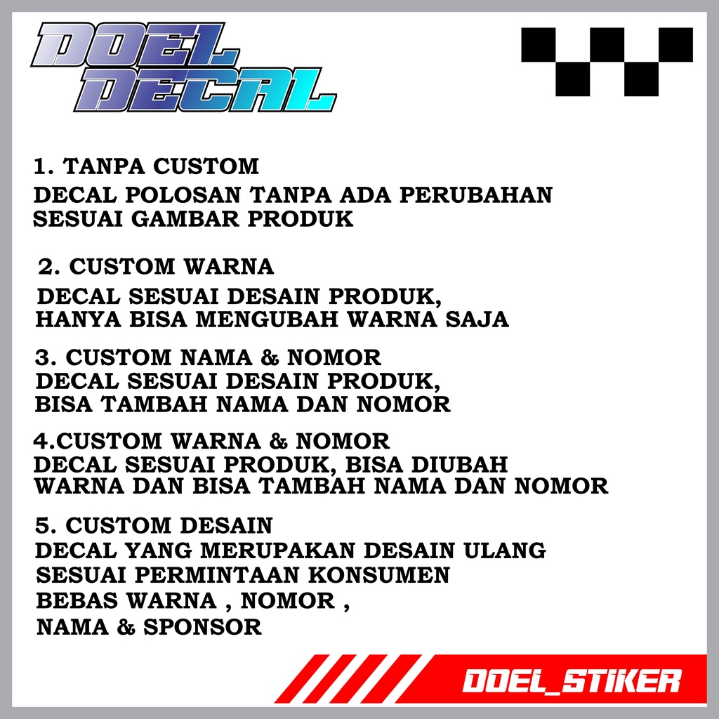 Decal Stiker Fullbody Beat Karbu 2008 2009 2010 2011 2012 Variasi Sticker Desain DOEL-001