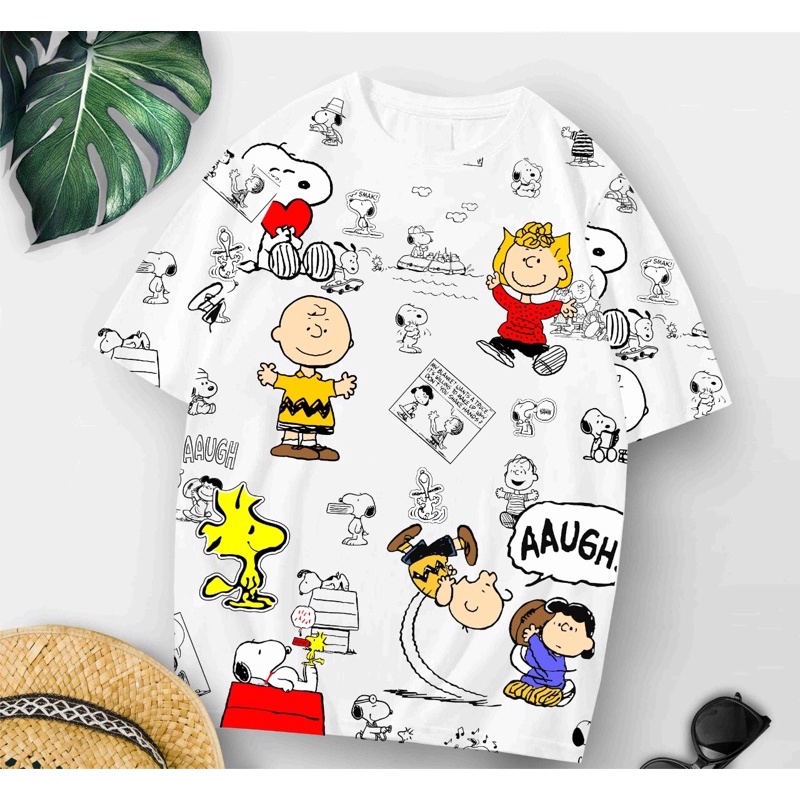 Baju kaos oversize xl tee tshirt cewe wanita dewasa remaja abg motif terbaru-Snoopy pattern