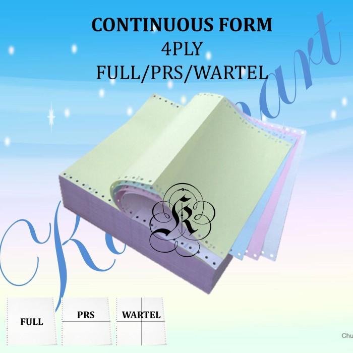 

Continuous Form Officenine 4Ply (9,5/2" X 11/2") Full/Prs/Wartel Ncr