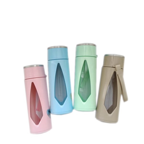 (no 8809) Botol Minum Kaca  400 Ml Termurah / Botol Minum Tumbler  Lucu