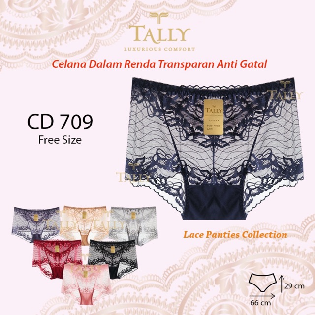 CD | Celana Dalam Lace Bigsize Brukat TALLY 709 bahan Halus dan Transparan