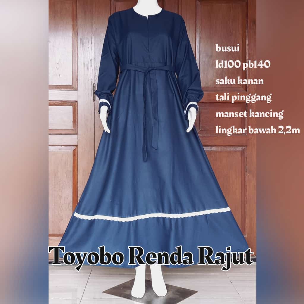 aisyah dress gamis katun polos jumbo busui bigsize toyobo renda ld 100 homemade, navy hijau botol