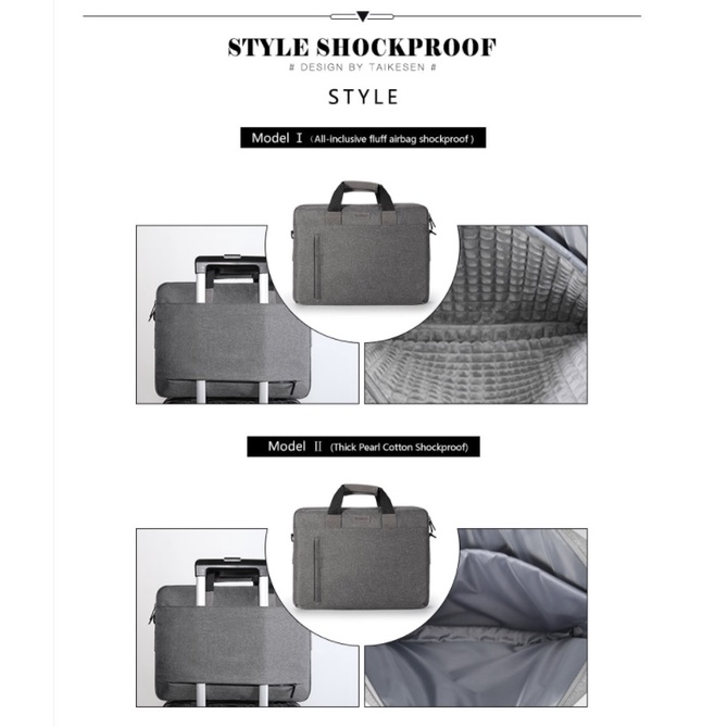 Tas Laptop Briefcase 15.6 Inch TAIKESEN Cover Bag Notebook Macbook Selempang Waterproof Shoulder Handbag