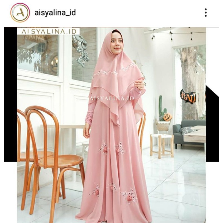 preloved gamis set by AISYALINA ID no qnanz ditsy atelier angelina