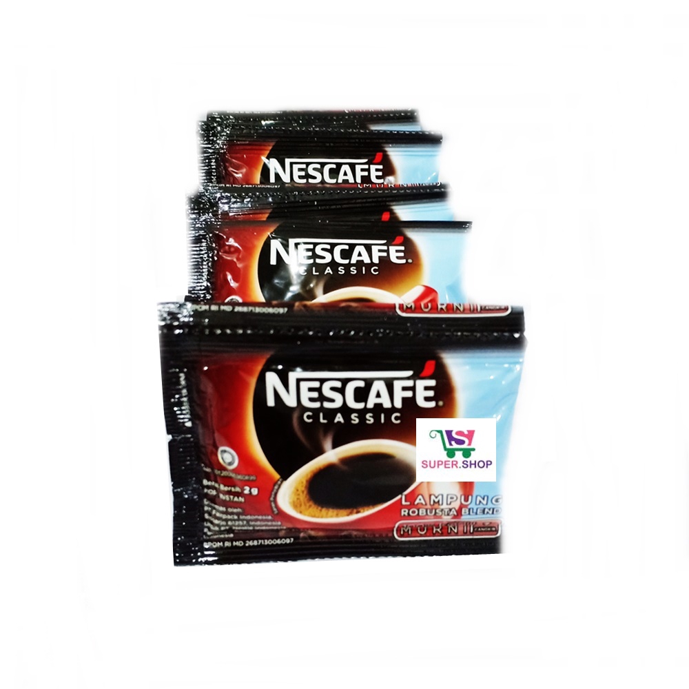 Nescafe Classic Sachet 2 Gram Kopi Murni (isi 10pcs) Dalgona Coffee