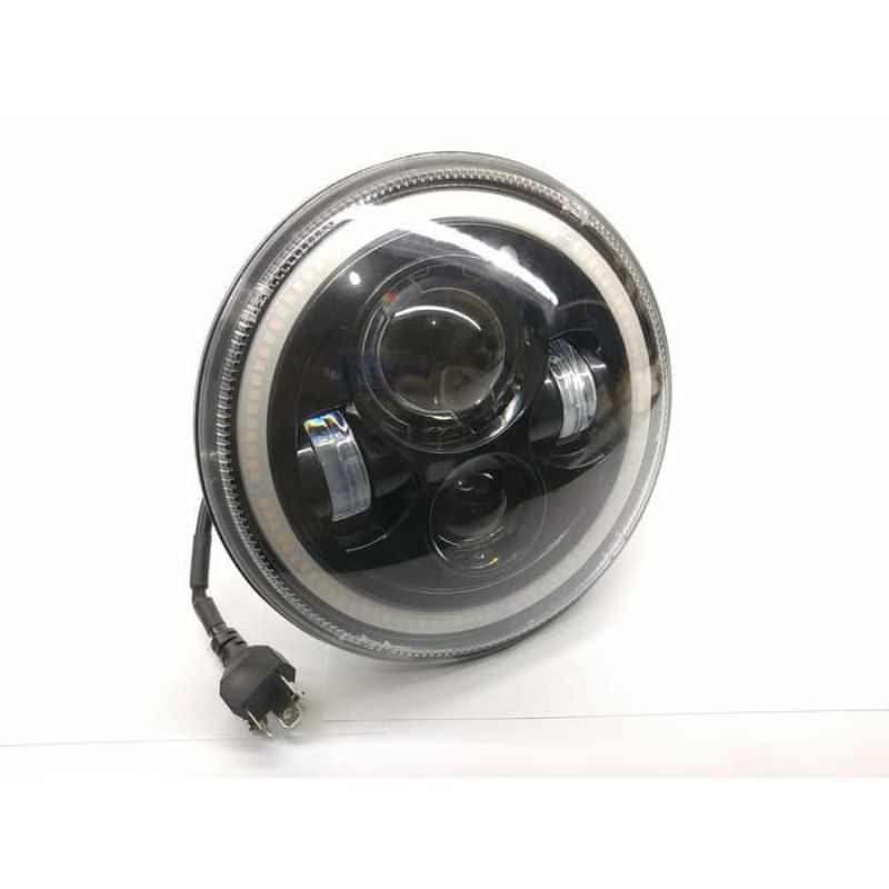 daymaker 7 inch headlamp motor hi - lo ring putih - kuning