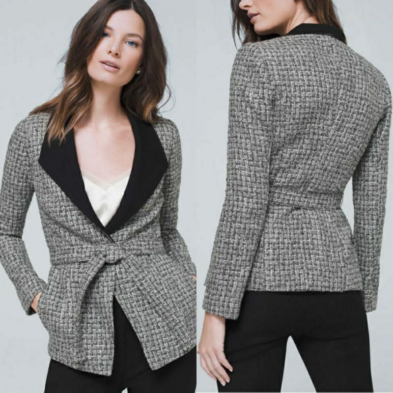 WHBM Belted Tweed Blazer
