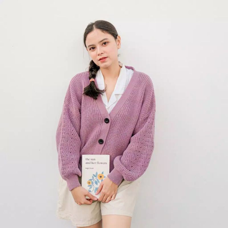 CS030 Cardigan Kancing Rajut Wanita Aurel premium