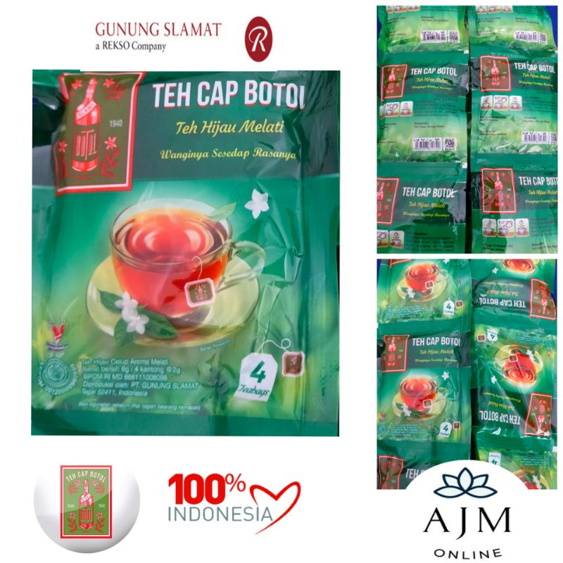 

Teh Celup Hijau Melati Cap Botol Sachet 4'S