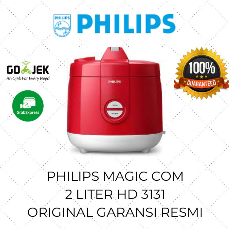Philips Rice Cooker 2 Liter 3in1 HD 3131 / Magic Com Philips / Mejikom Besar / Mejicom pilips / Pena
